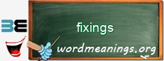 WordMeaning blackboard for fixings